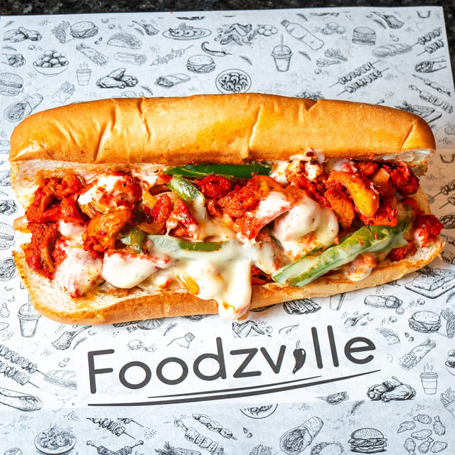 Chicken Cheesesteak Sub.