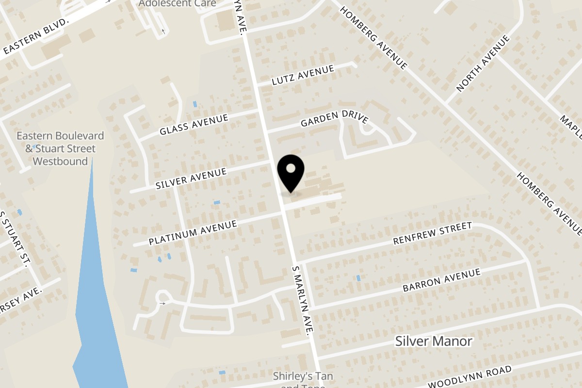 Map showing the location of Foodzville on 331 S Marlyn Ave in Essex